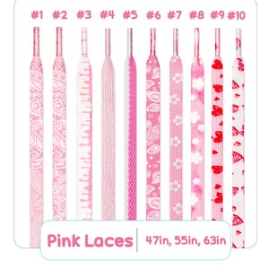 PINK shoe laces - 1 pair