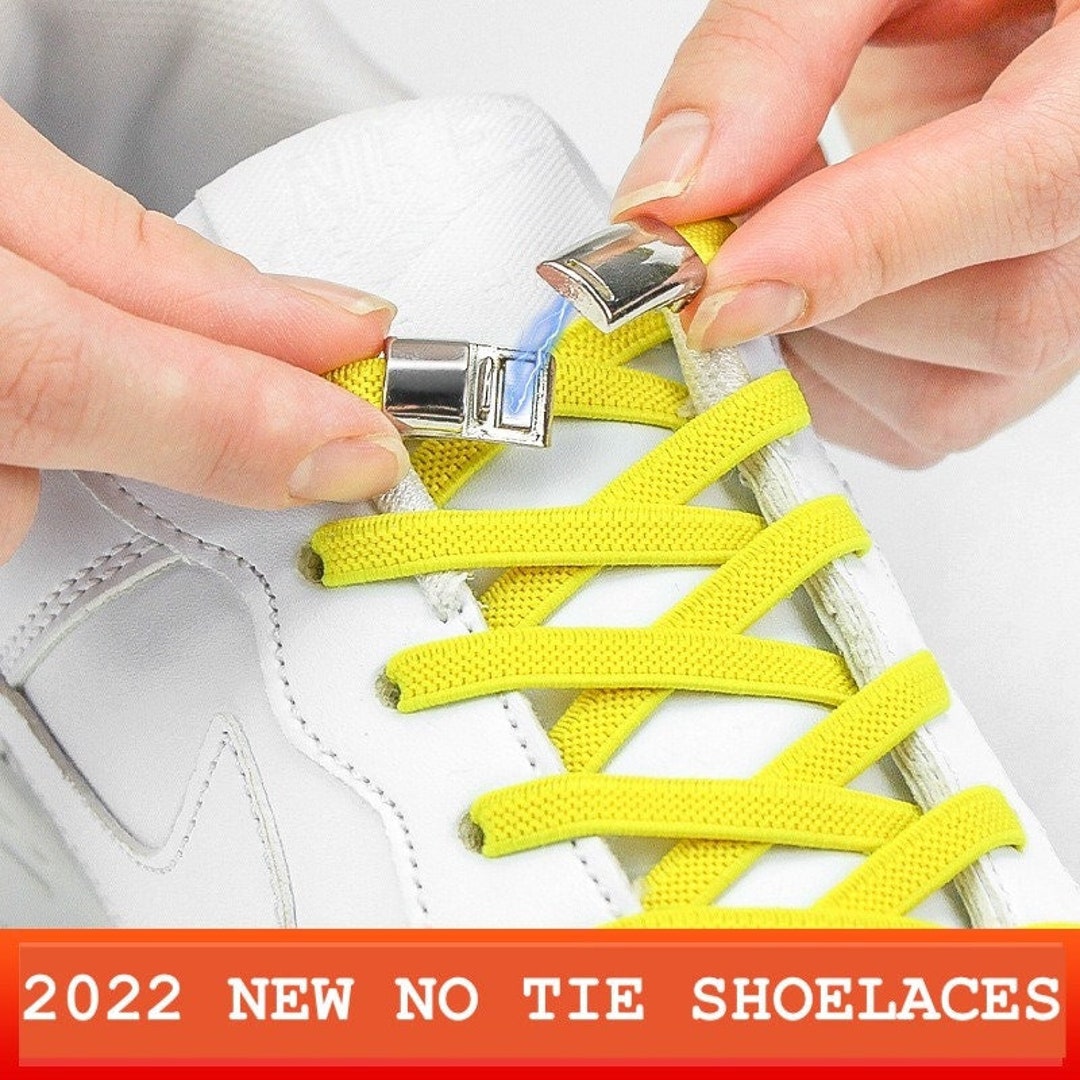 No tie Thin Round Elastic Shoelaces, Lazy Shoe Strings for Men