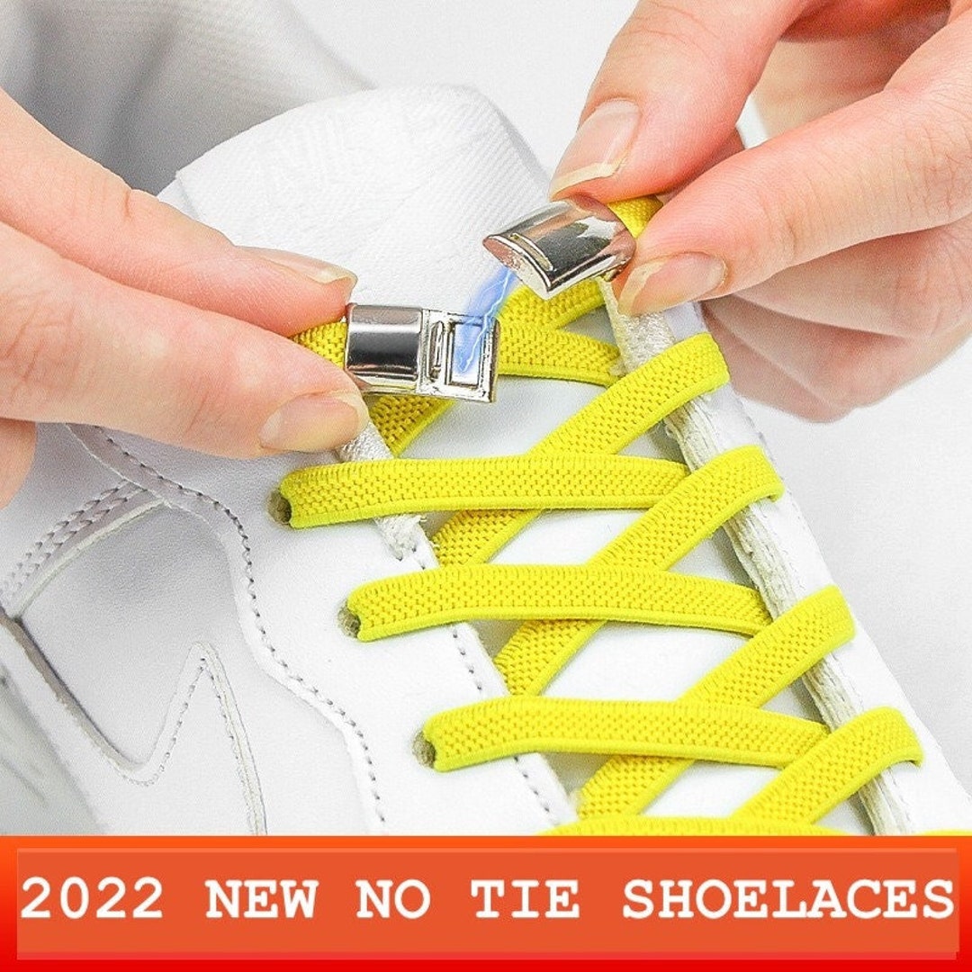 BEST NO TIE Shoelaces Stretchy Elastic Laces Fits Any Shoes 