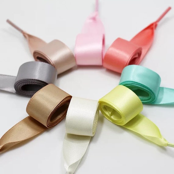 Silver ribbon shop shoelaces