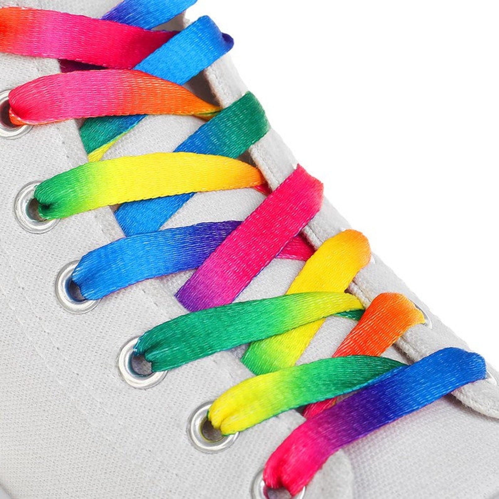 RAINBOW Shoelaces for sneakers converse vans running Etsy