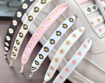 Daisy Shoelaces pink beige black white blue summer outfits 80s fashion shoes  cute