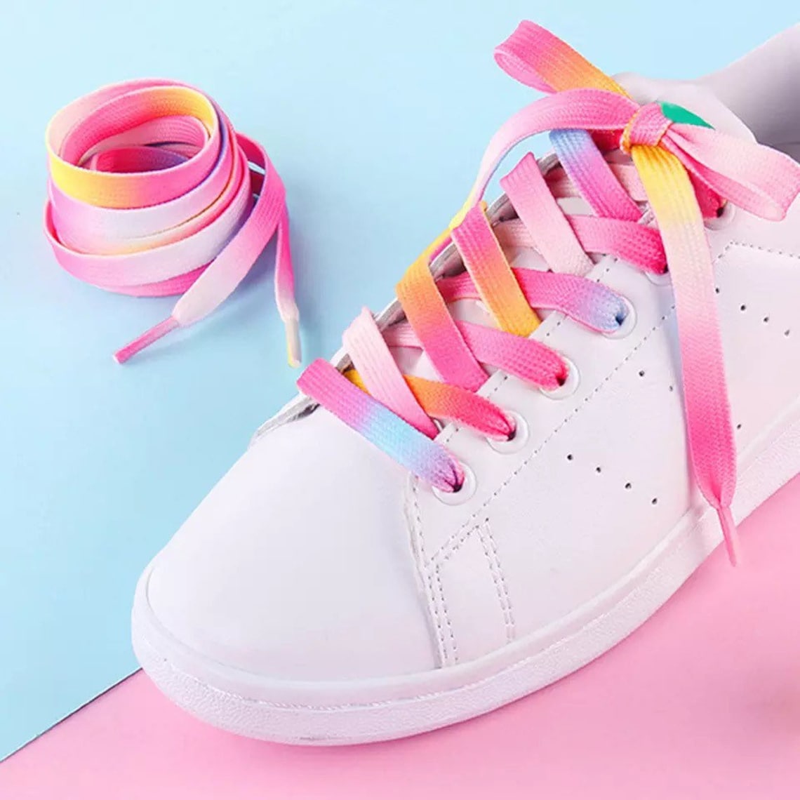 Gradient RAINBOW Shoelaces for sneakers converse vans Etsy