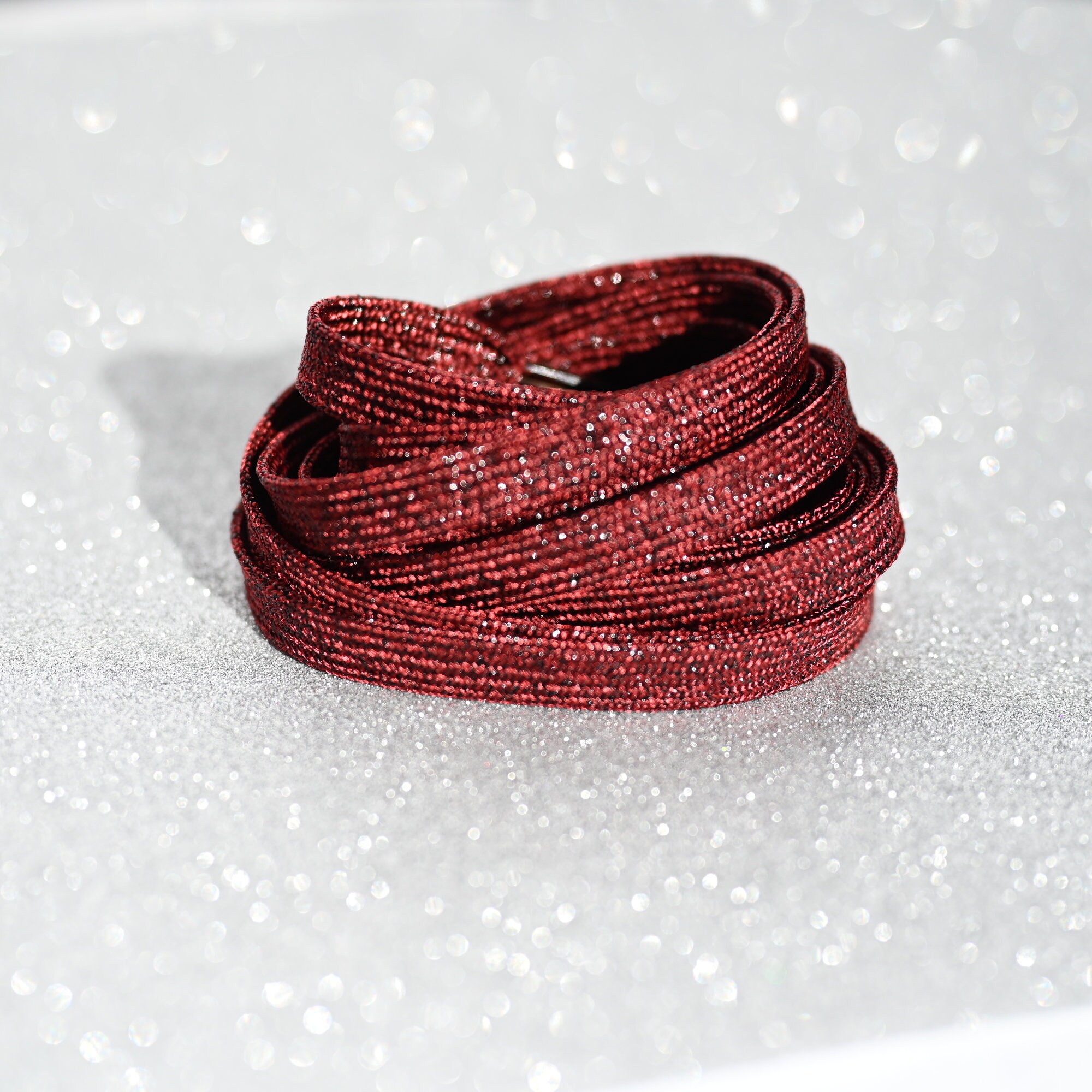 Shoelaces for Golden Goose Sneakers Dark Red Metallic Glitter Etsy