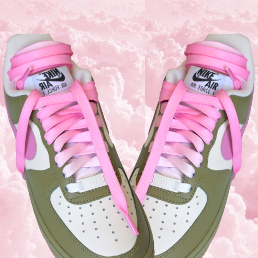 Gradient Shoelaces Pink Tie Die Laces Shoe Strings Pink Etsy