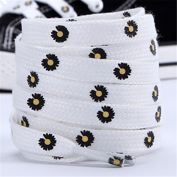 Yellow Confetti Design Shoelaces-Blue White Schoenen Inlegzolen & Accessoires Schoenenveters 