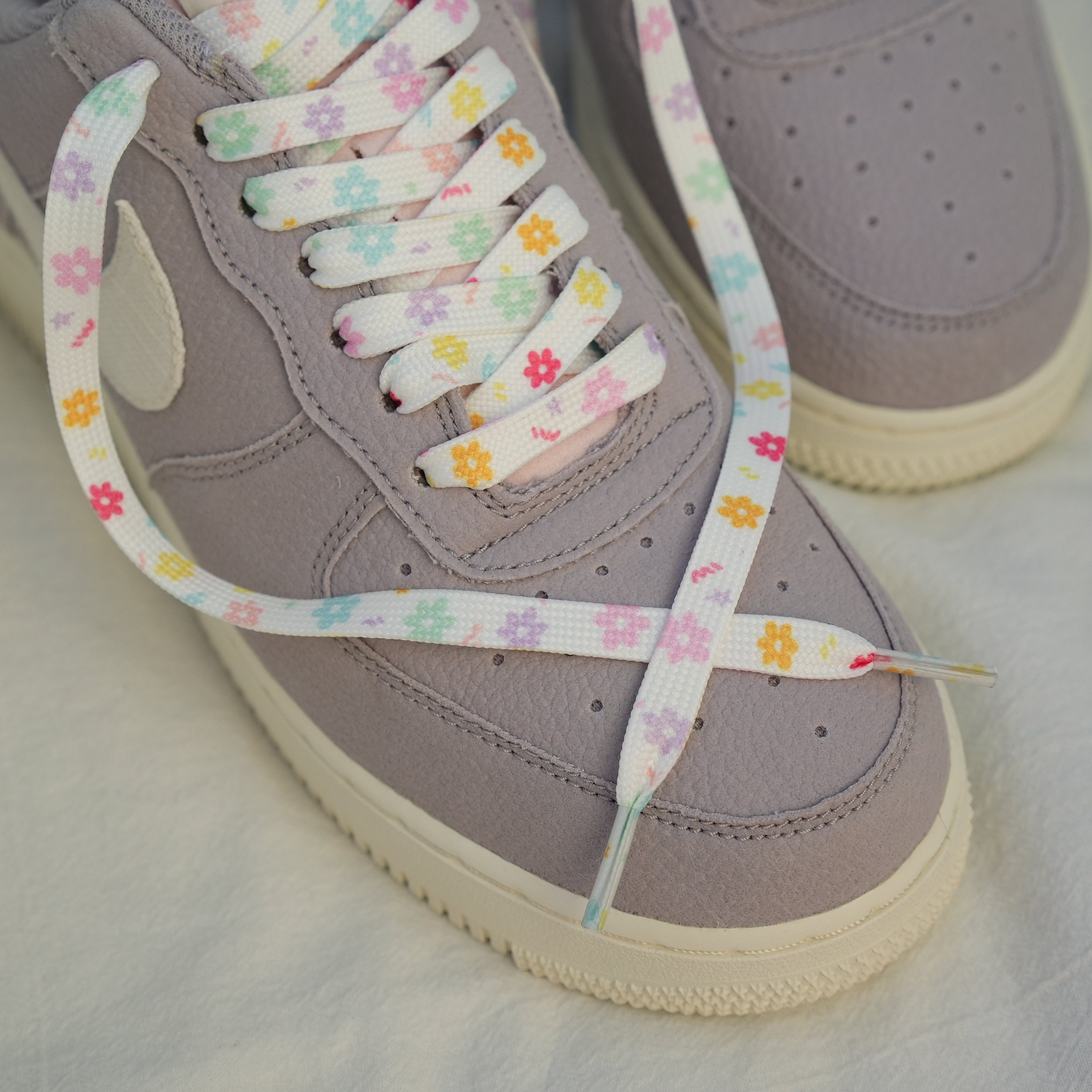 Cute Floral Flowers Colored Shoelaces for Sneakers Shoelaces - Etsy