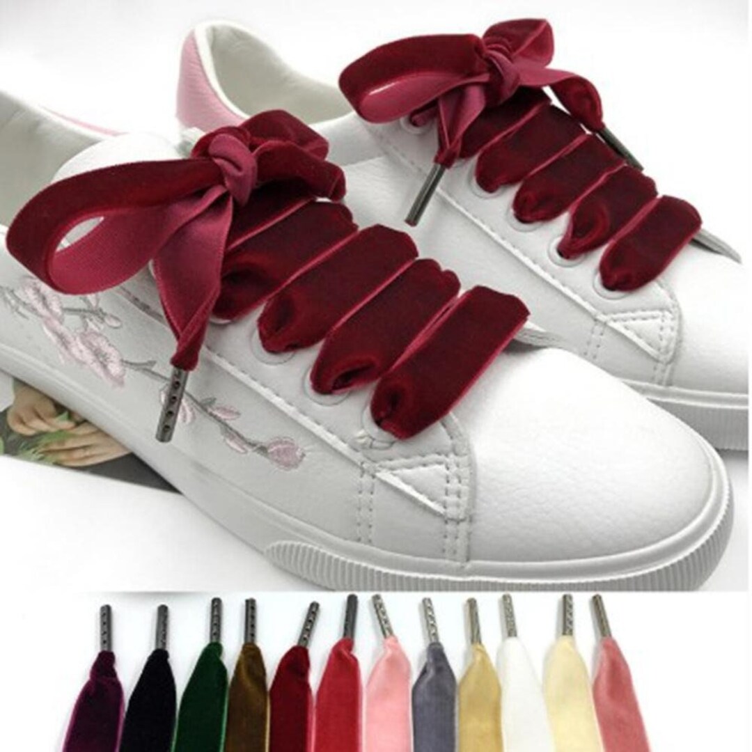 Velvet Shoelaces Fashion Style Shoe Design Pink Shoe Strings Soft Shoelaces Trendy Shoes Grey