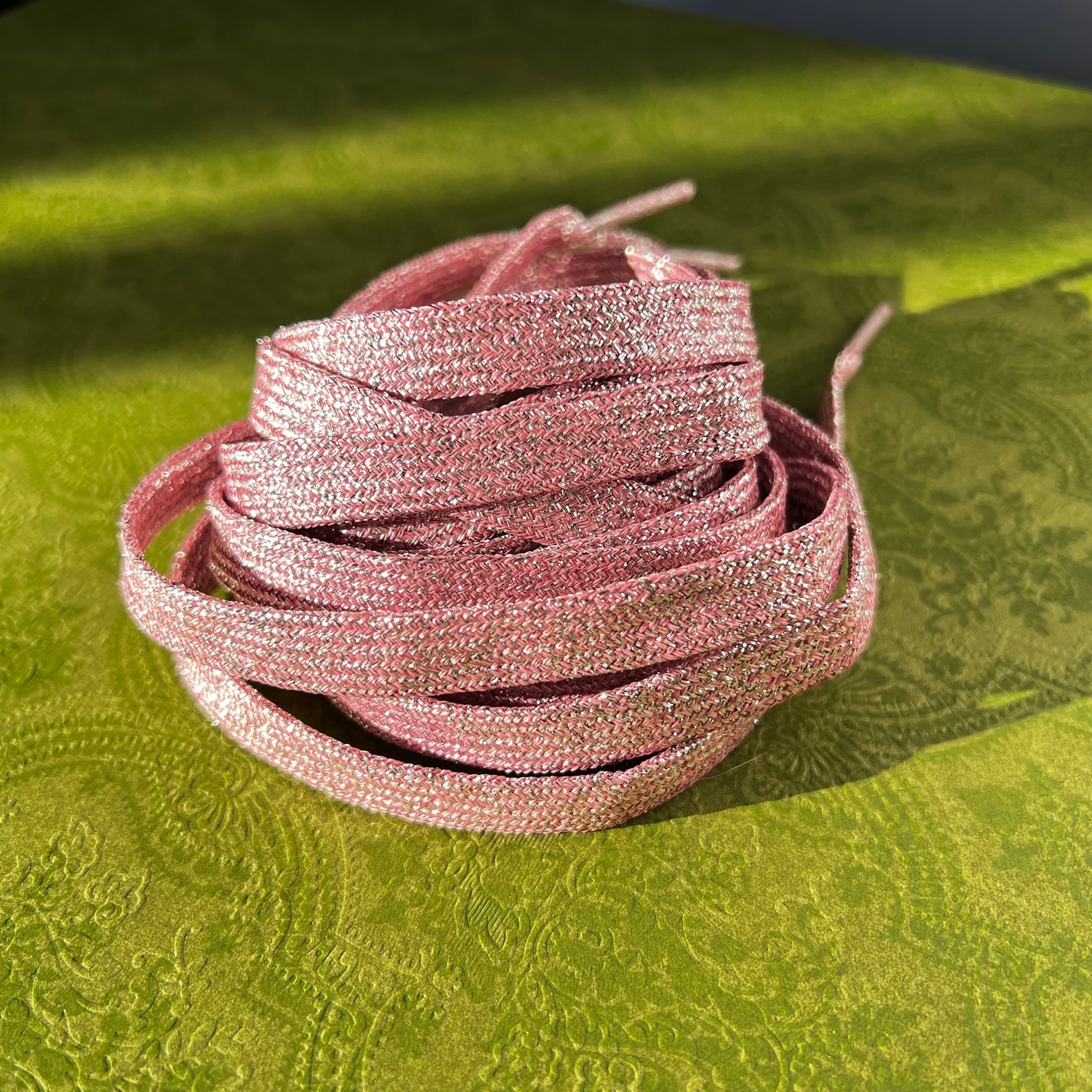 Shoelaces for Golden Goose Sneakers Pink Metallic Glitter 47in Etsy