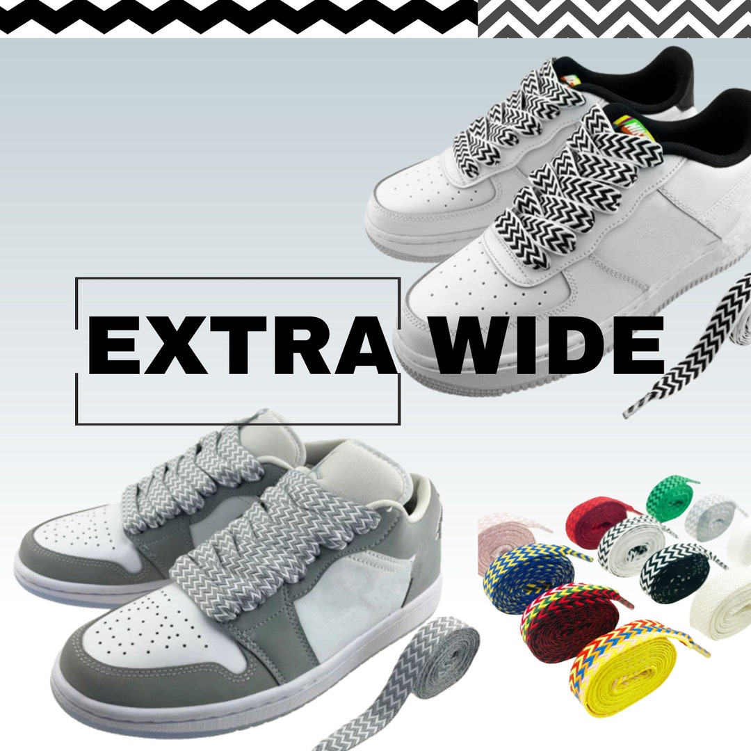 EXTRA WIDE Shoe Laces, Wide Shoelaces for Sneakers Etsy