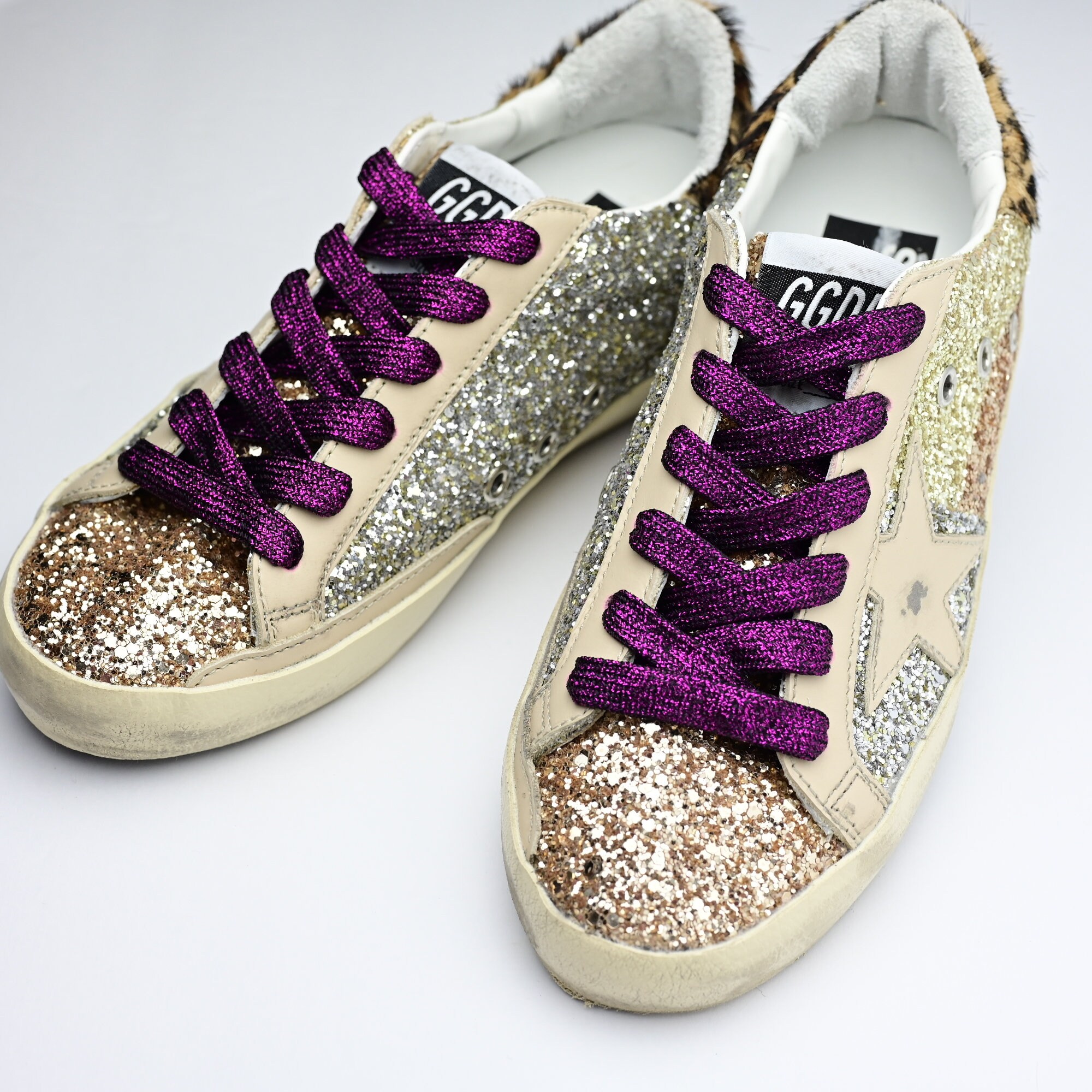 gold golden goose laces