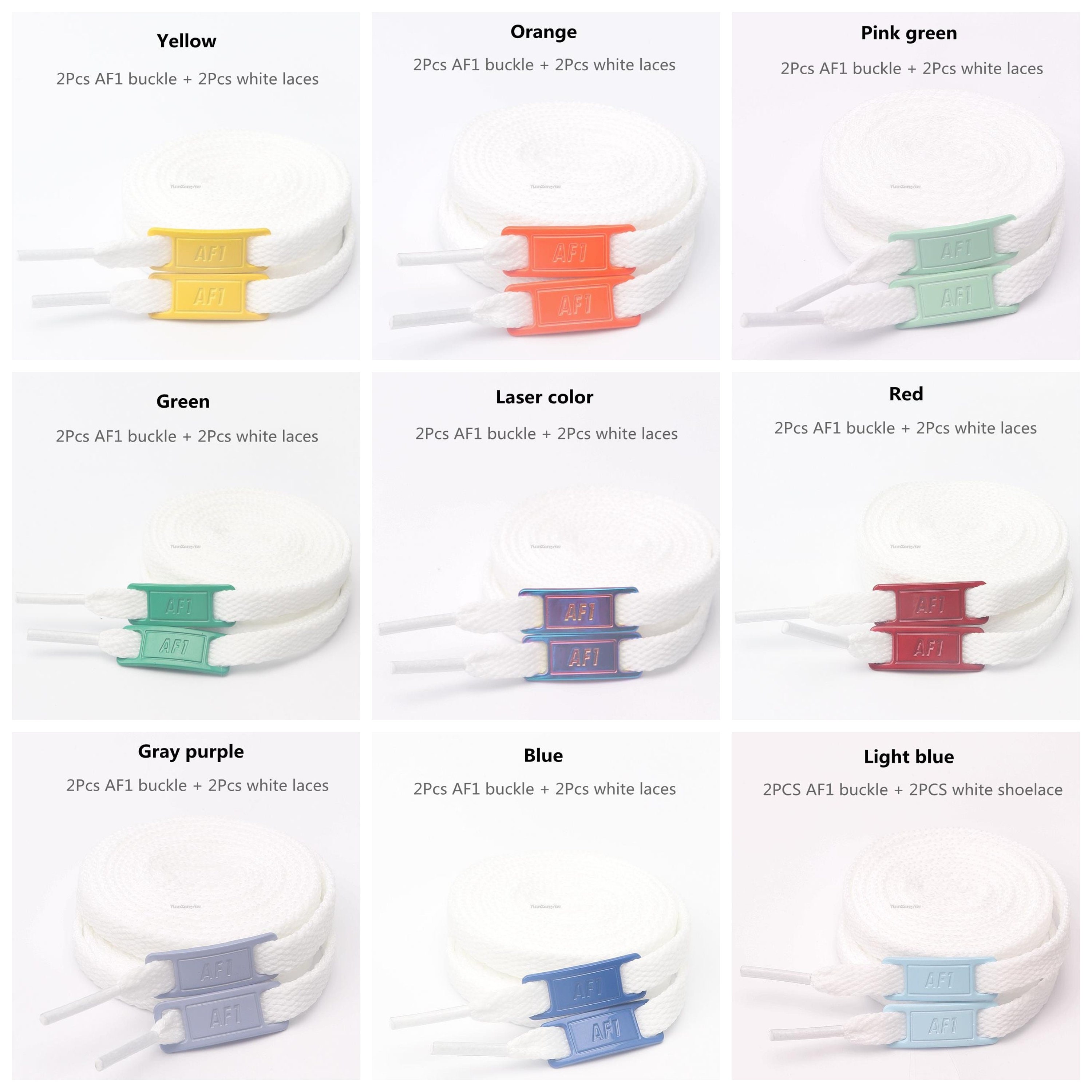 FULL SET Air Force 1 Shoelaces Replacement Shoe Buckle Metal Etsy