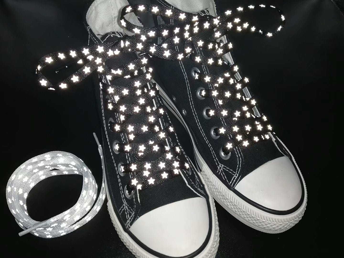 1Pair Luxury Holographic Reflective Star Shoelaces Shoe Laces Sneakers  Laces Shoes DIY Strings Women Round Shoelace 80/100/120CM - AliExpress