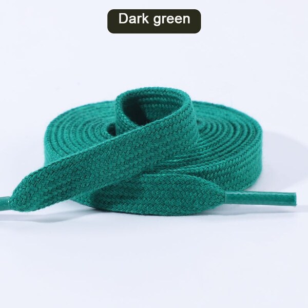 Shoe laces replacement cotton emerald green with compatible with Goose sneakers