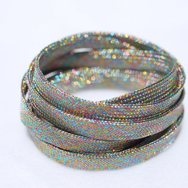 Laces Replacement, color silver, pink, blue, gold, sparkling, metallic, shinning, shoe accessories, super star 47inch