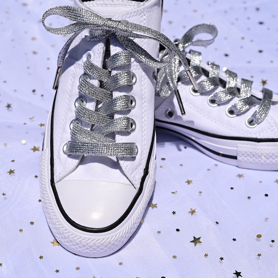 1Pair Luxury Holographic Reflective Star Shoelaces Shoe Laces