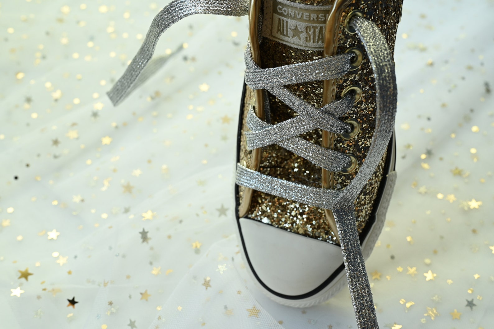 Metallic Shoelaces Glitter Shoelaces Sparkling Holidays | Etsy