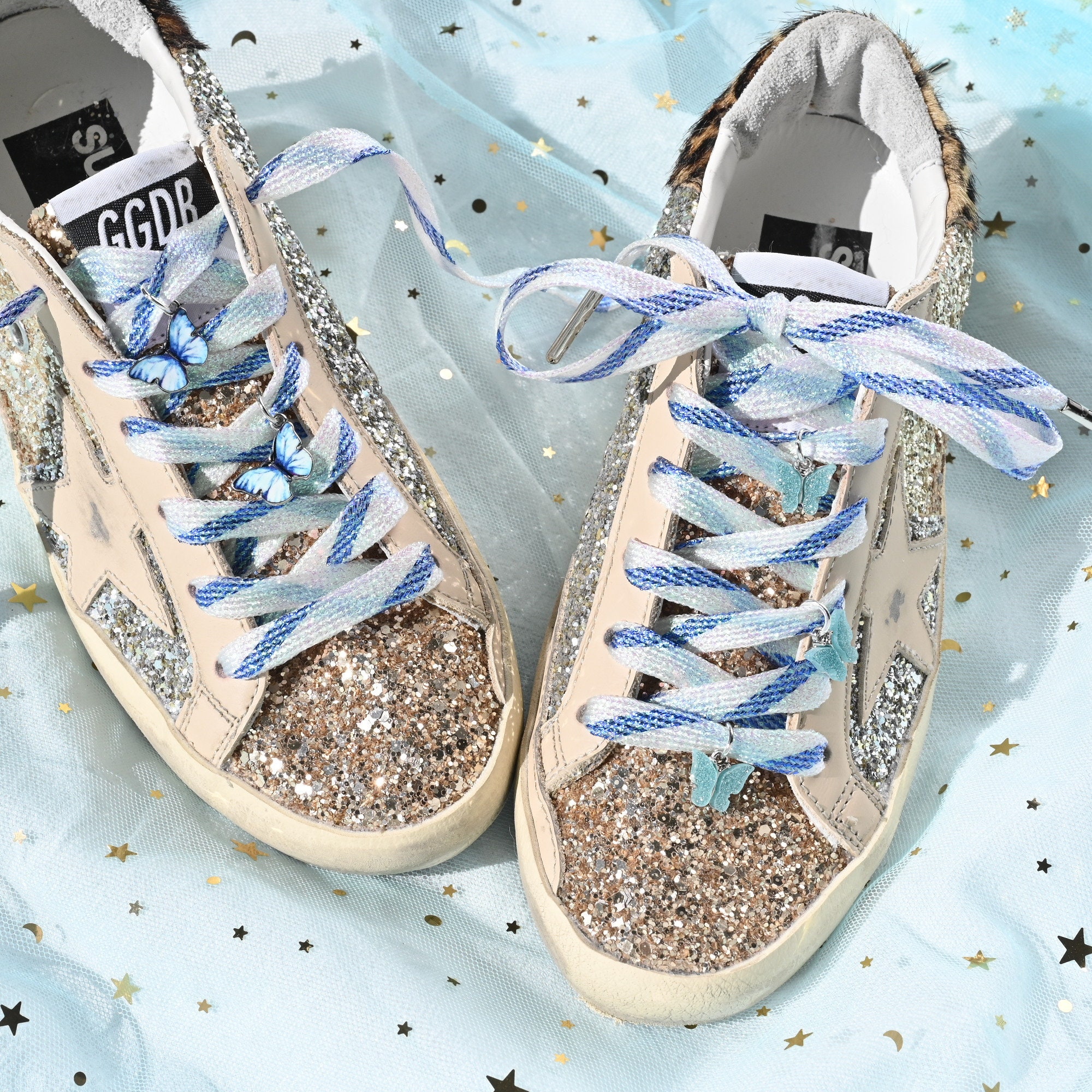 golden goose white shoe laces