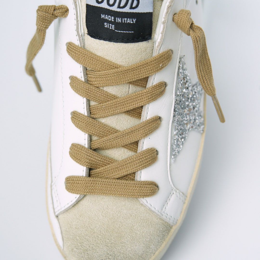 Cotton Brown Shoe Laces for Golden Goose Sneakers Shoes Ggdb Superstar