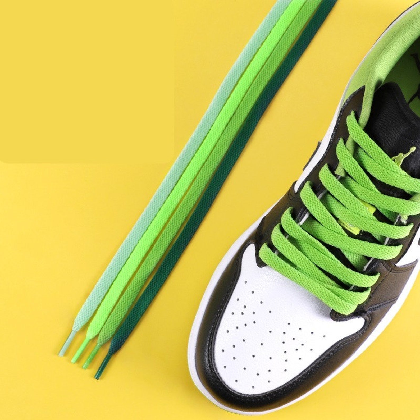 GREEN Shoelaces 1 Pair for Men Women Laces for Sneakers Etsy