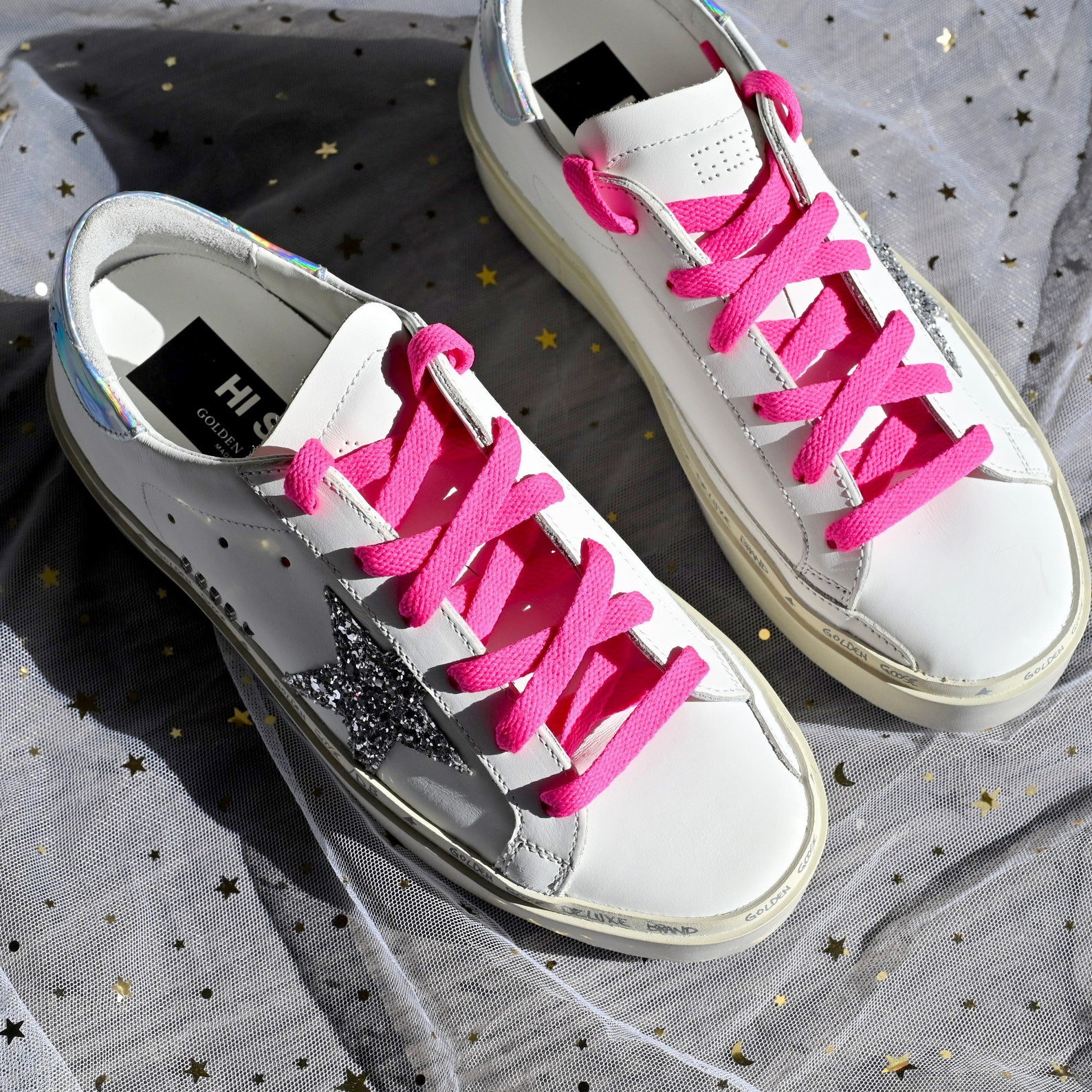 Neon Pink Shoe Laces for Golden Goose Sneakers Shoes Ggdb - Etsy