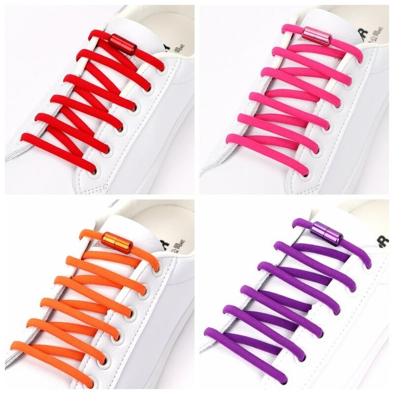 No Tie Elastic Shoelaces Lazy Strings Shoe Laces Etsy
