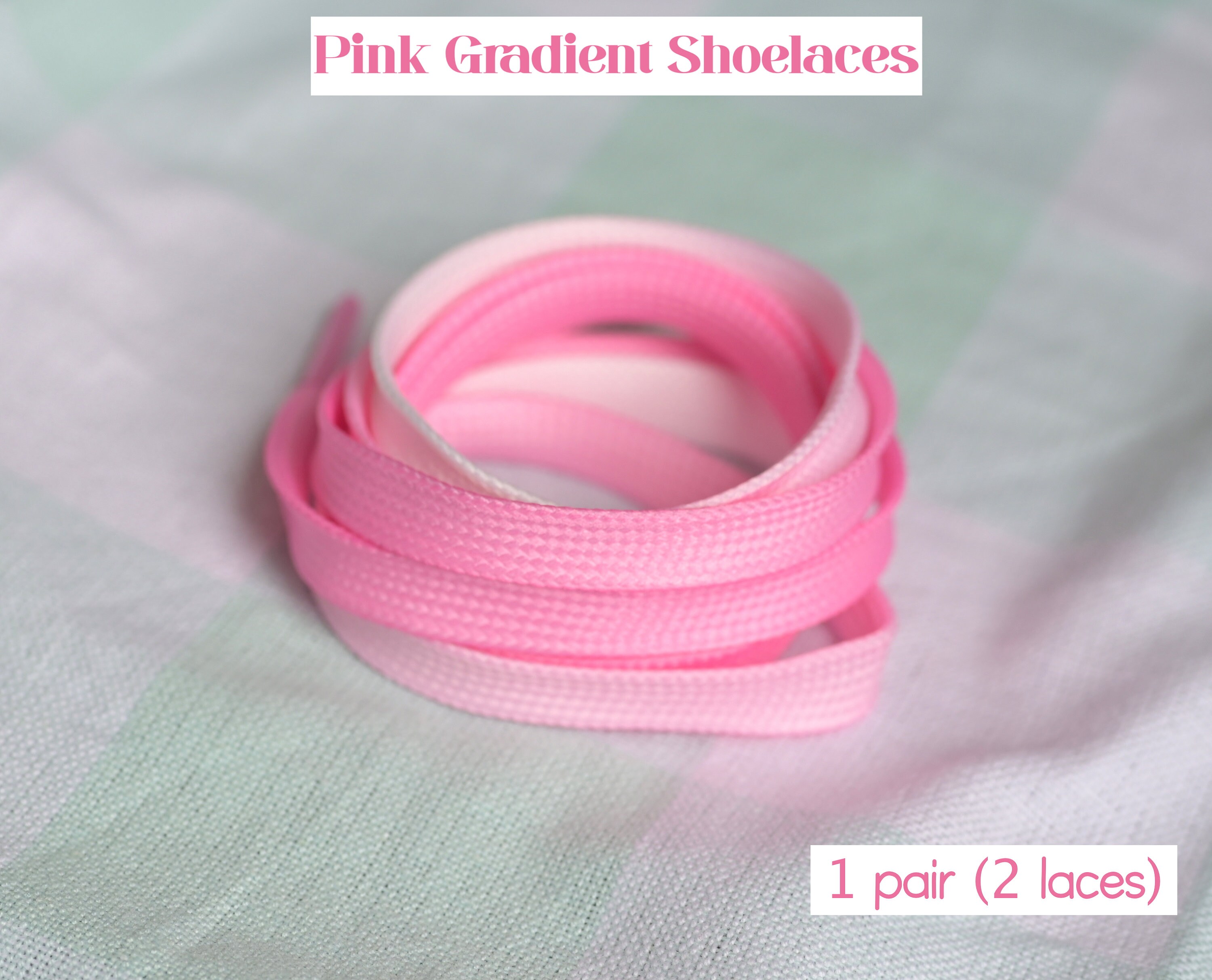 Gradient Shoelaces Pink Tie Die Laces Shoe Strings Pink Etsy