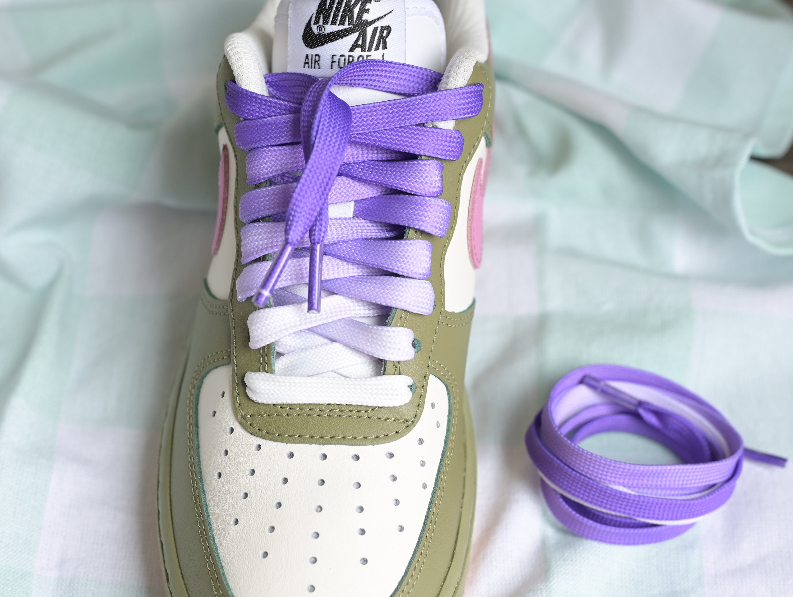 Lacci delle scarpe sfumati viola Tie Die Laces Stringhe delle