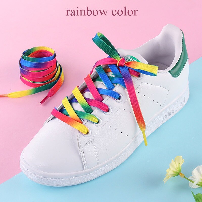 RAINBOW Shoelaces Tie Dye Fashion for Sneakers Running Etsy