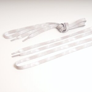 FeetPeople Flat Shoelaces - 2 Pair Pack, White, Lengths 27 To 72 Inches