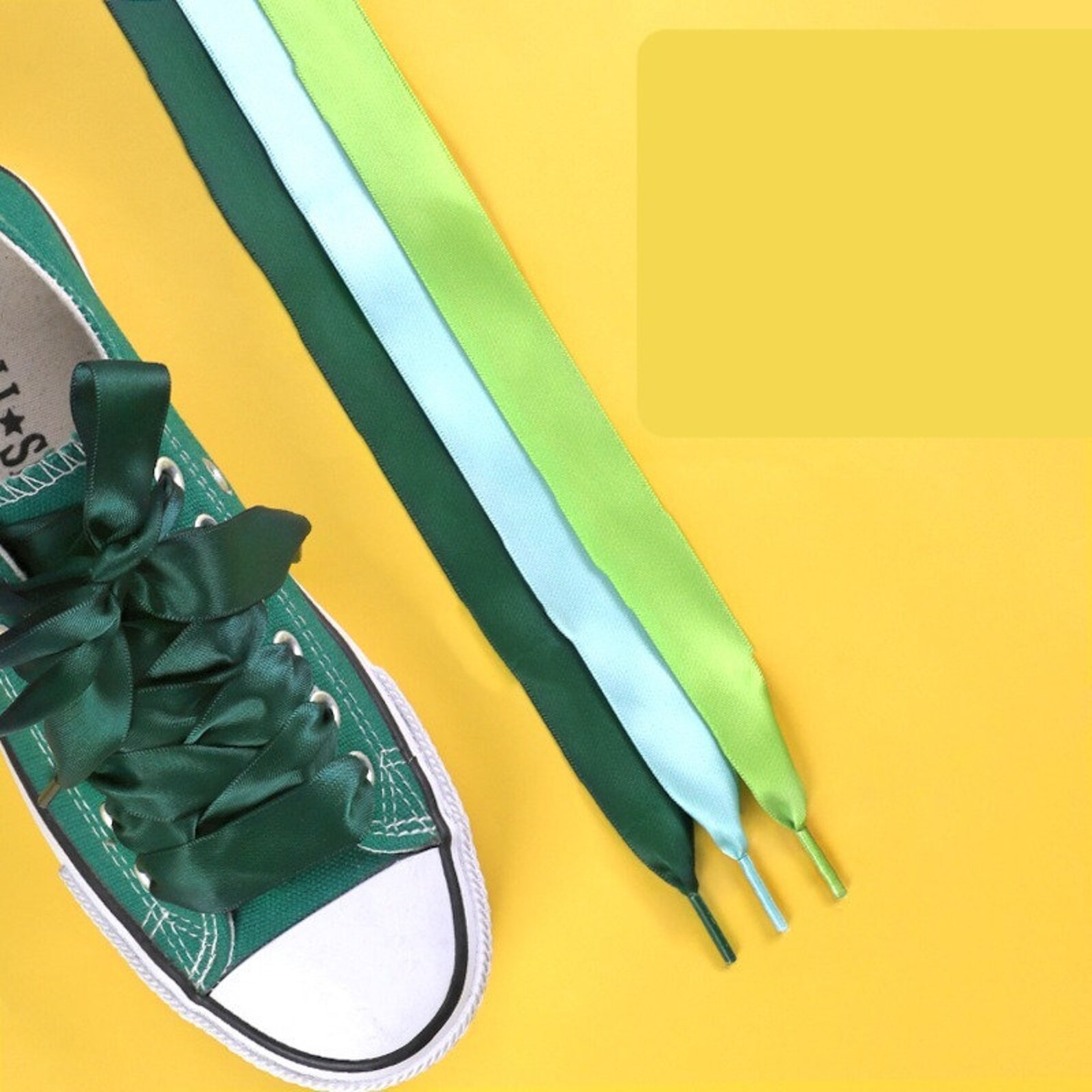 GREEN Shoelaces 1 Pair for Men Women Laces for Sneakers Etsy