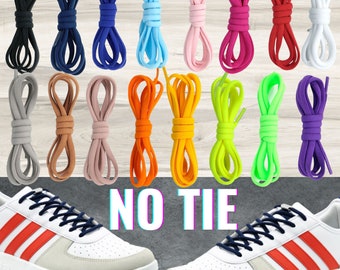 BEST NO TIE Shoelaces Stretchy Elastic Laces Bi-color Double Magnetic Lock  for Women Men Kids Seniors 