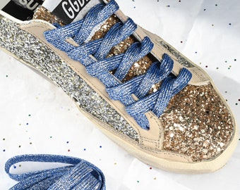 Metallic shoelaces replacement, Glitter, Sparkling shoe strings, cool laces, the best shoelaces