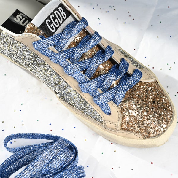 Metallic shoelaces replacement, Glitter, Sparkling shoe strings, cool laces, the best shoelaces