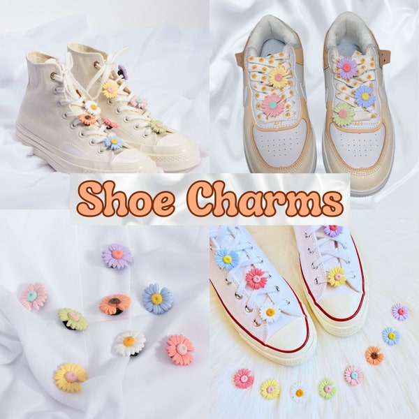 2pc Shoe Laces Buckle, Shoelace Charm, Daisy, Shoes Decorations