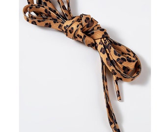 Leopard Animal Print shoelaces for sneakers