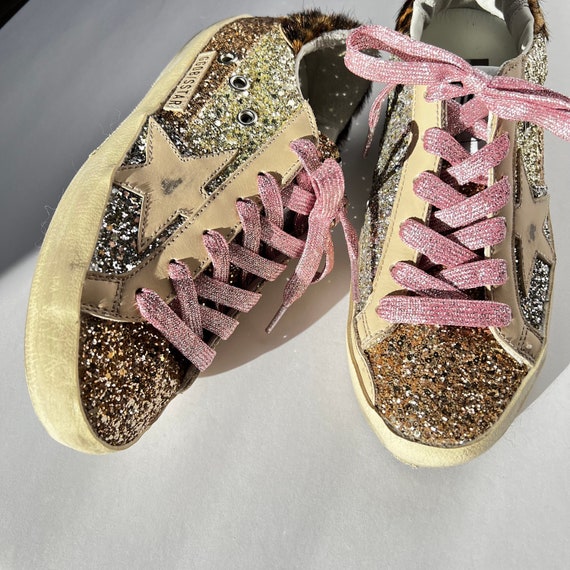 Cordones de zapatos colores pastel para Golden Goose Sneakers Pink Blue  Green 39in, 47in -  España