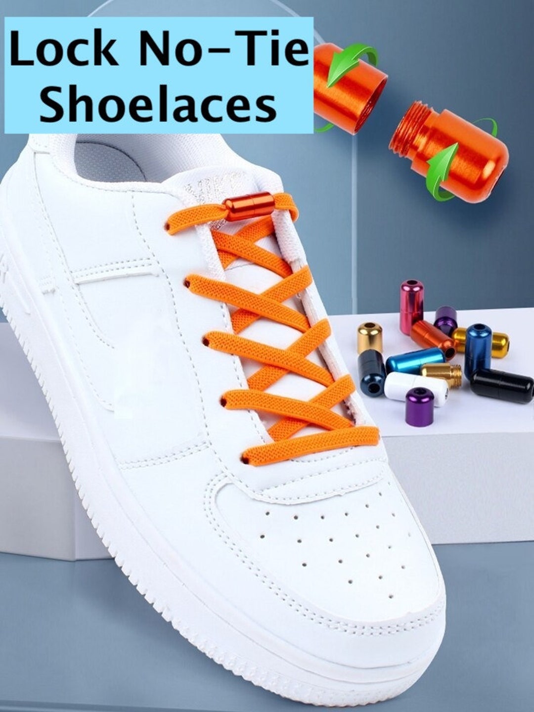 NO TIE SHOELACES, Very Stretchy, Elastic, High Quality, Tieless Strings for  Old Shoes -  Denmark