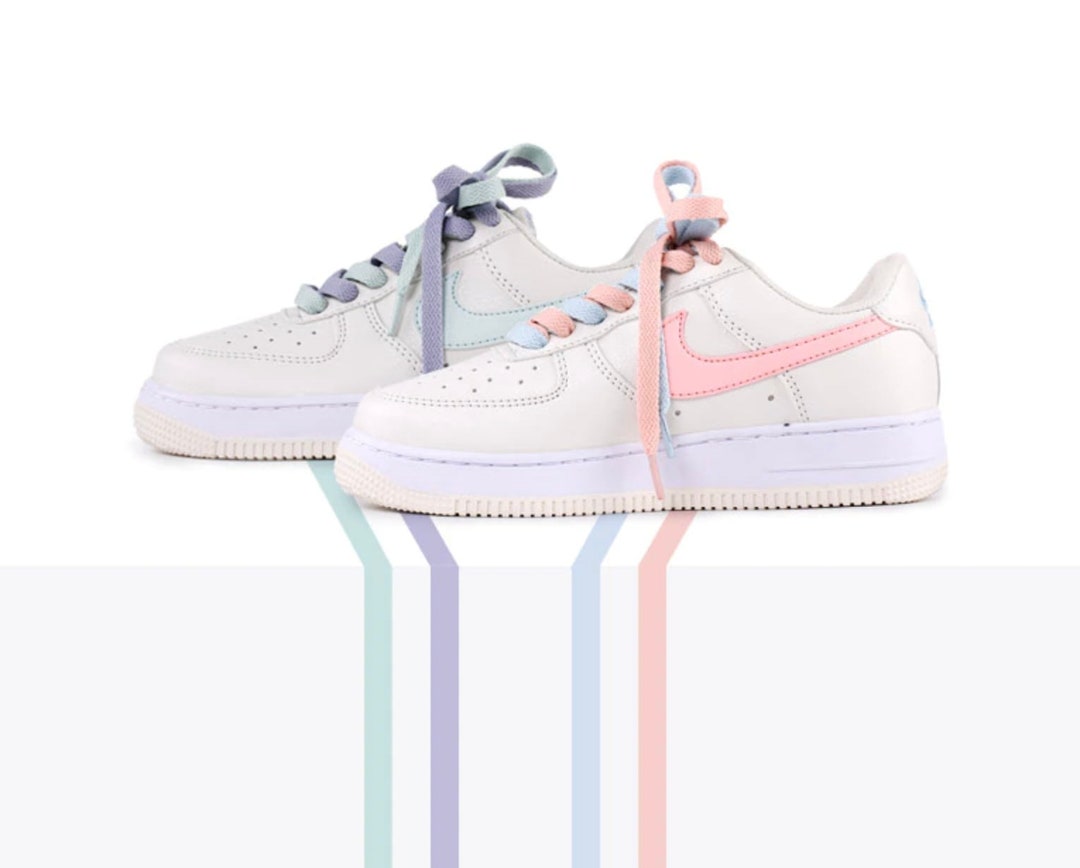 2pc Pastel Shoe Laces / Pink Shoelaces / Blue Shoelaces / Green Pastel