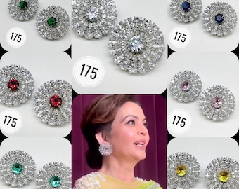 Kundan Earrings | Moissanite Polki Half Hoop | Victorian Polki Diamond Earrings | Sabyasachi Inspired | Indian Statement Earrings