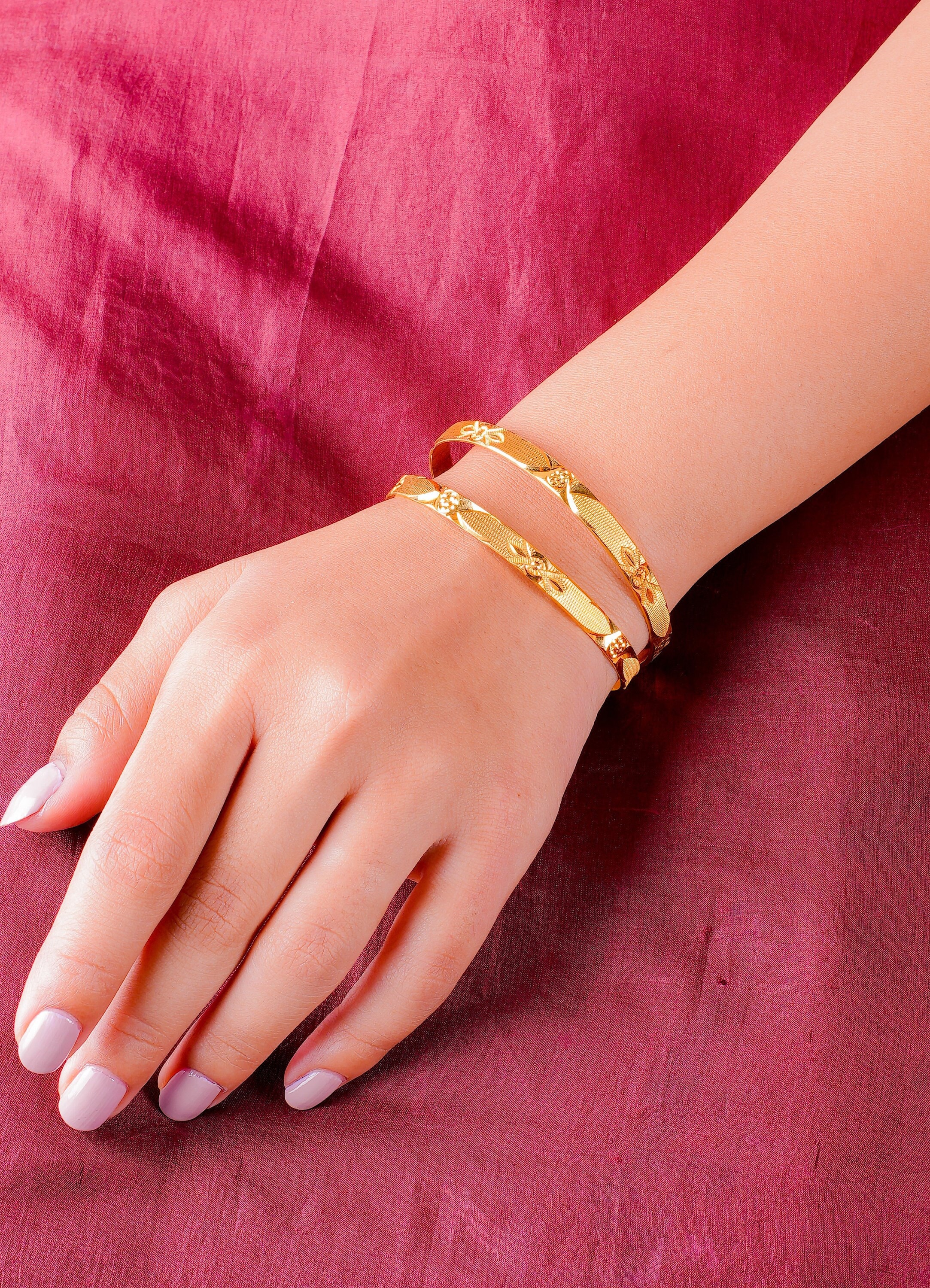 Retailer of 22kt/ 916 gold plain casual ware bracelet for men | Jewelxy -  161296