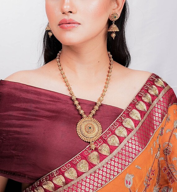 South India Long Necklace Matarmala Antique Long Necklace India