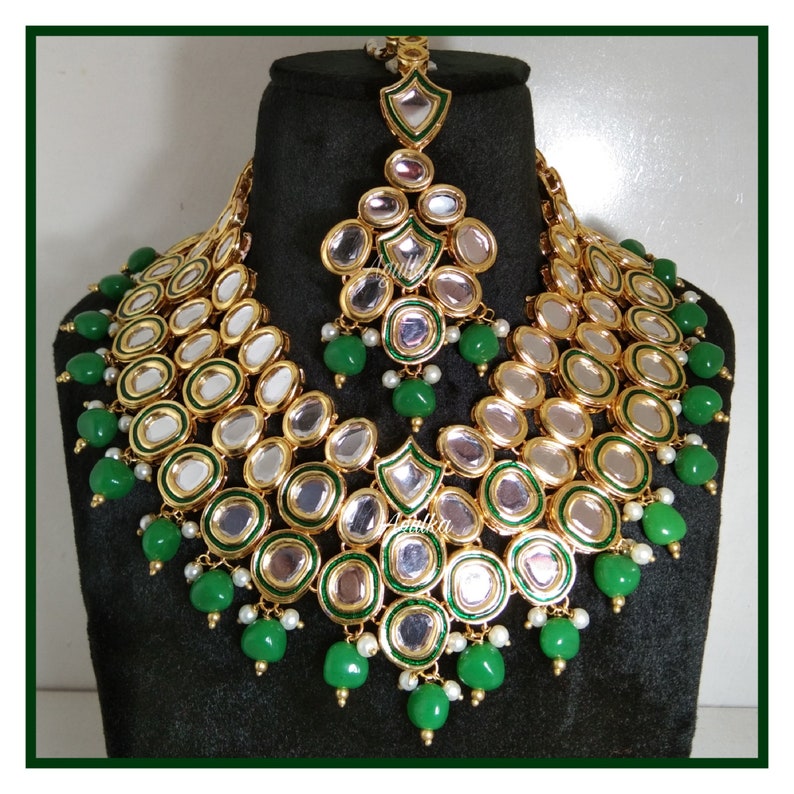 kundan polki pendant set