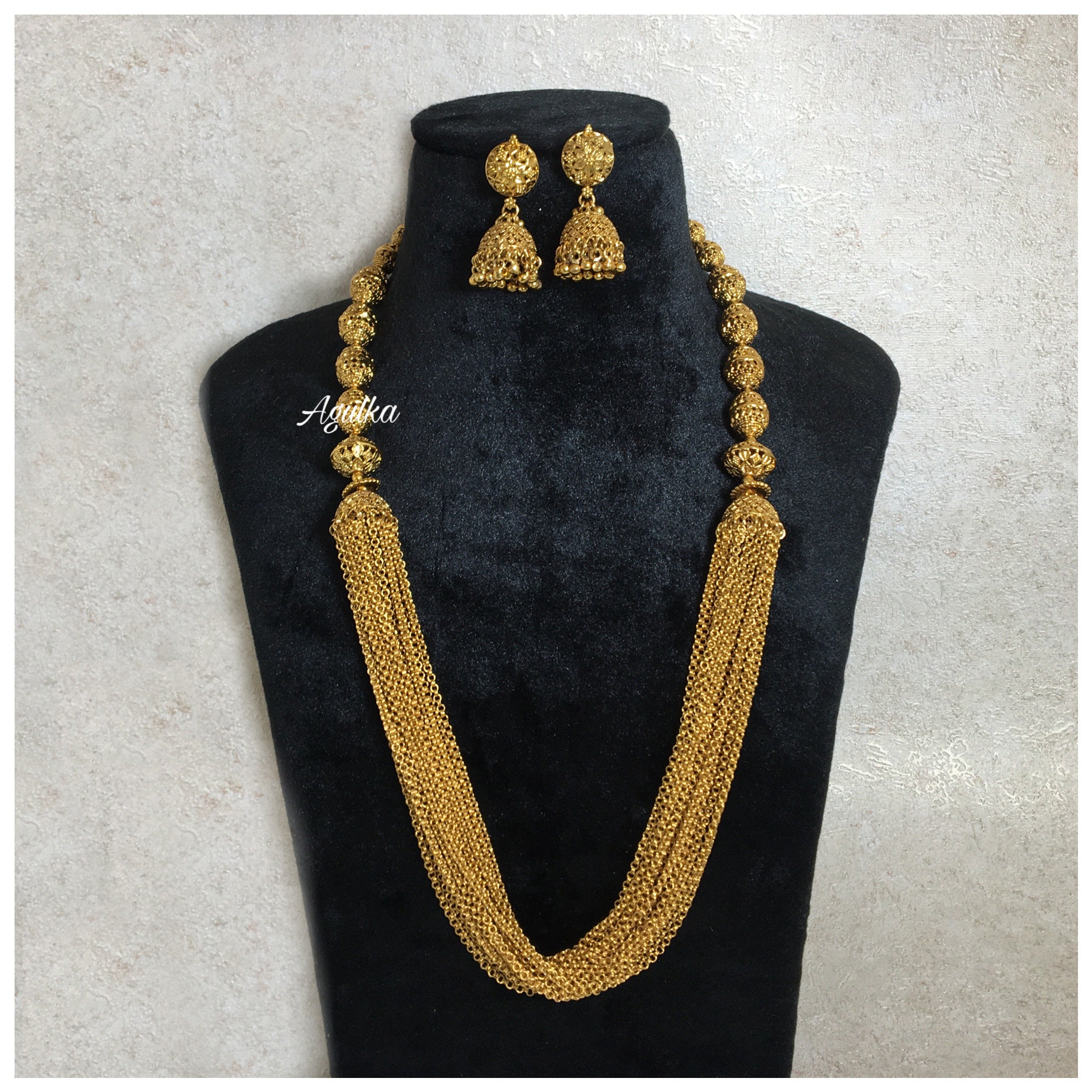 Antique Matar Mala Long Necklace Set 