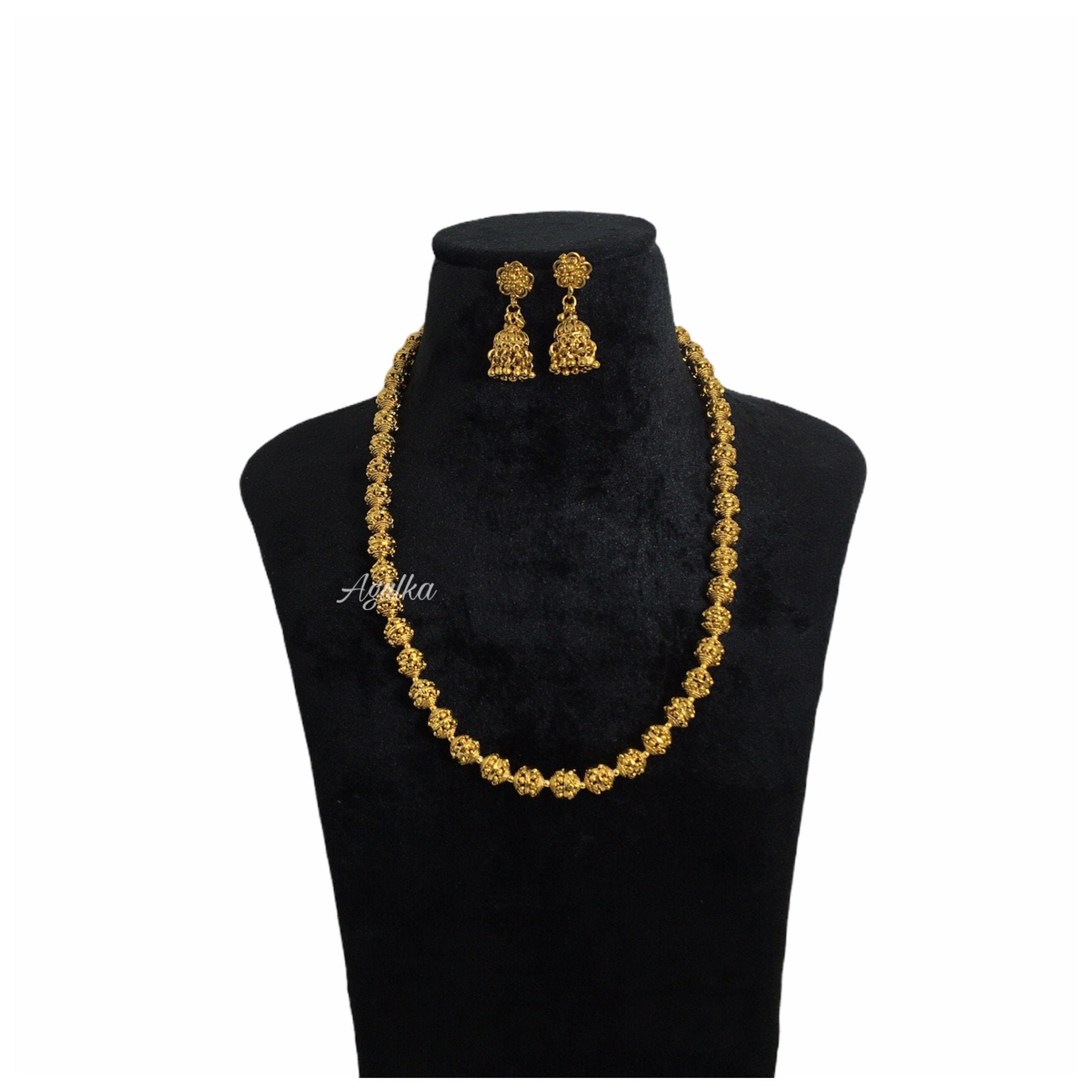 Matar Mala Gold Plated Necklace Indian 