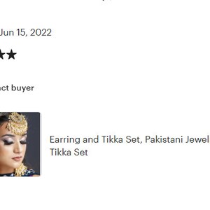 Tikka Earrings Set | Punjabi Bridal Jewelry | Oversized Kundan Polki Set | Indian Wedding Forehead Tikka image 3