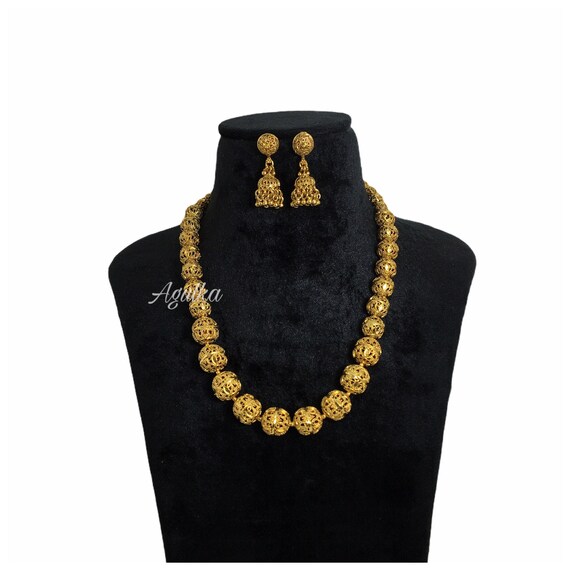 Matar Mala Gold Plated Necklace Indian 