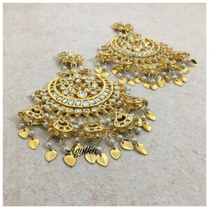 Chandbali	Polki chandbali	Pakistani Earrings	polki Jewelry	Polki Earrings	Big Kundan Earrings	India Earrings	Kundan Chandbali	Punjabi Jewelry	Jadau Jewelry	Chandbali Earrings	Punjabi Earrings	Pipal Patti Kundan Earrings Polki Earrings Jadau Earrings