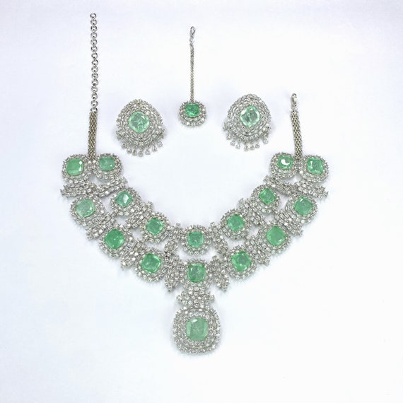 Big stone necklace sale set