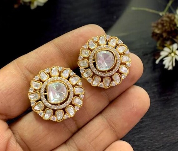 Kundan polki earrings best sale
